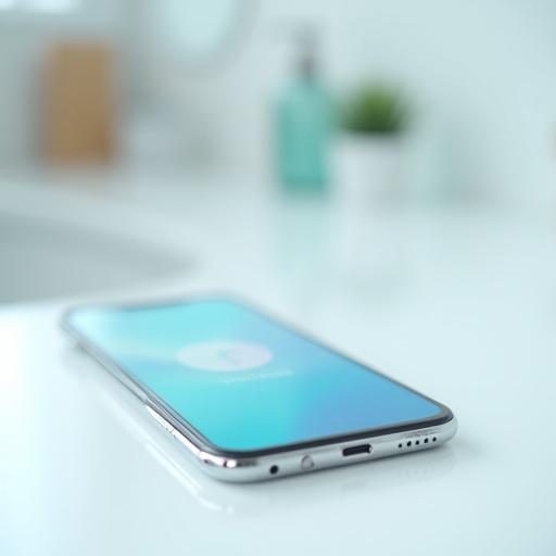 Smartphone on a clean surface, ready to contact Quite Flawless Cleaning