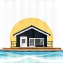 Beach house rental icon